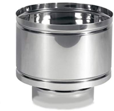Fumaiolo a botte 4 venti inox base tonda innesto M maschio (120mm)