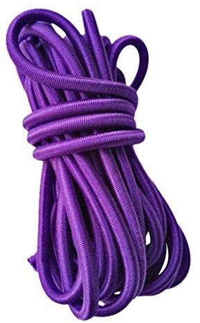 Inzopo 5 mm x 5 m starkes elastisches Bungee-Seil, Gummiseil, zum Festbinden, DIY-Zubehör, lila, 5 mm x 5 m