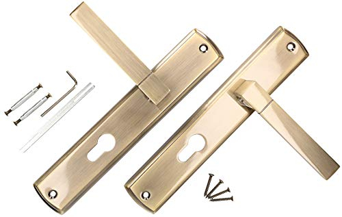 KOTARBAU® ZnAl Poignée de porte 72 mm PZ Plaque longue Patine universelle moderne