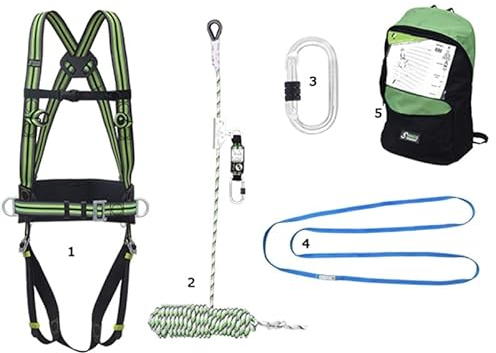 Kratos Safety Dach-Set, komplettes Absturzsicherung-Set, Fallschutz-Set