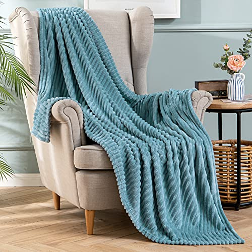 MIULEE Kuscheldecke Fleecedecke Flanell Decke Graublau 1er 125x150cm | Einfarbig Wohndecken Couchdecke Flauschig Überwurf Mikrofaser Tagesdecke Sofadecke Blanket Für Bett Sofa Schlafzimmer