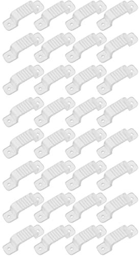 VILLCASE 200 Stück Schnallen-Lichtleisten Led-Streifen-Montage-Clips U-Clips Halter Halterung Led-Leuchtstoffröhre Licht-Montageklemmen Led-Leuchten Streifen-Clips