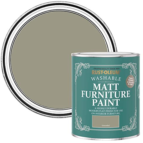 Rust-Oleum grün Möbelfarbe mit Matt-Finish, geruchsarm und wasserbasiert für Innenholz - Verwurzelt 750ML