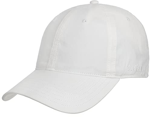 Stetson Ducor Sun Guard Fullcap Herren Baseballcap aus Bio-Baumwolle nachhaltig Frühjahr Sommer Cap mit Sonnenschutz UV 40 Stonewashed-Look Outdoorcap weiß XL (60-61 cm)