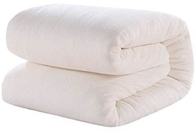 EIFINE Handgefertigte Baumwoll-Quiltkern-Füllwatte-Matratze for Studenten, Kinder, Frühling, Herbst, Winter (Color : White, Size : 180x200cm 3kg)