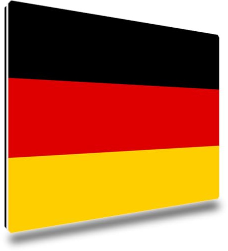 TRIOSK Kühlschrankmagnete Länderflaggen Magnet Flagge Deutschland Länder Reise Souvenir Geschenk für Reiselustige Frauen Männer Weltenbummler Kühlschrank stark eckig groß 85x55 mm