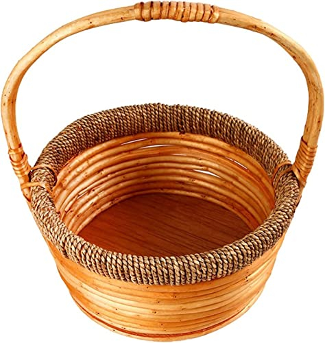 VONGAZ Picknickkorb Picknickkörbe Picknickkorb Rattan Tragbarer Picknickkorb Desktop Obst Multifunktionaler Aufbewahrungskorb Für Camping Picknick Korb Picknick-Korb