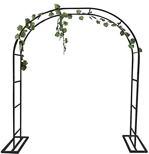 CHUNTIANMEI Rosenbogen Torbogen Aus Massivem Metall Als Rankhilfe Kletterrosen,Die Torbogen Gartendekoration,Für Pflanzen Zur Unterstützung Von Rosen,Black-3x2.2m