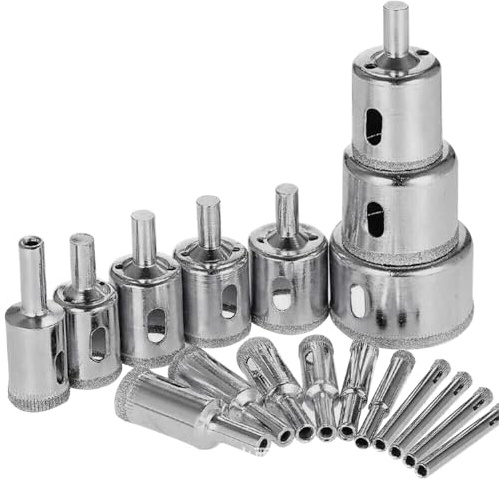 18 Pcs Scie Cloche Diamant, Scie Cloche Carrelage, Foret Diamant Carrelage Pour Marbre Granit Porcelaine Carrelage, Ø6mm-50 mm