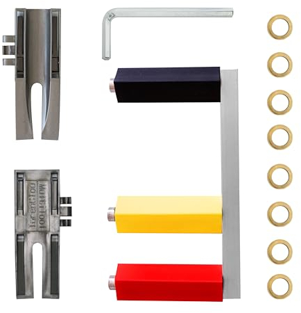 Türen Clou Profi Set Einhänge-Hilfe für Zimmertüren in Scharniere 12 teilig: 1 x Power Grip Hebebügel, 1 x Inbusschlüssel, 2 x Türen Clou und 8 x Fitschenringe aus Metall (Unterlegscheiben)