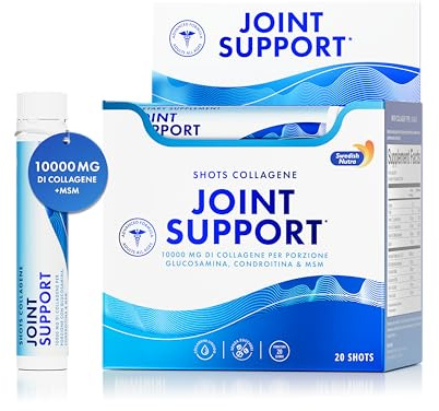 Swedish Nutra Joint Support Shots I Pure Hydrolyzed Collagen (Type I,II & III) I Healthy Joints & Ligaments I Higher Absorption than powder I 100% Natural Flavour - 20 shots per box