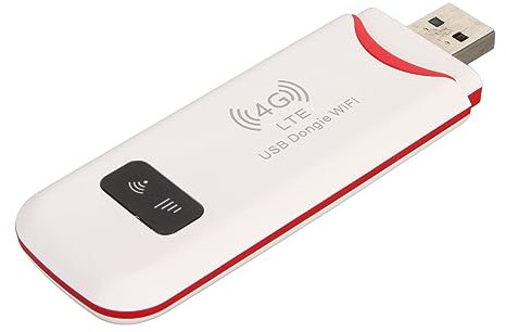 4G LTE USB WiFi Modem Dongle Wireless Router with SIM Card Slot, Mifi Device Internet Dongle Pocket Wifi Router Mobile WiFi Hotspot High Speed Stable 150Mbps Support 10 Users Portable for Travelling
