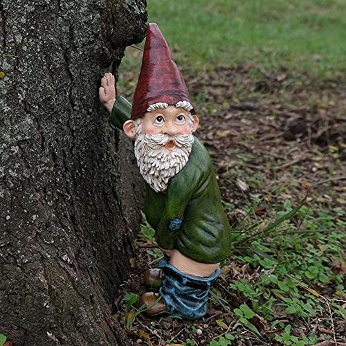 Holdes 15cm Gartenzwerge für Außen, Gartenzwerg Ornament, Gartendeko für Draußen, lustiger pinkelnder Gn om Frecher Gartenzwerg für Rasenschmuck, Innen oder Außendekorationen