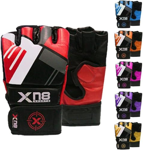 XN8 Boxing MMA Gloves Grappling-Martial Arts-Sparring-Punching Bag-Cage Fighting-Mote Leather Mitts-Combat Training