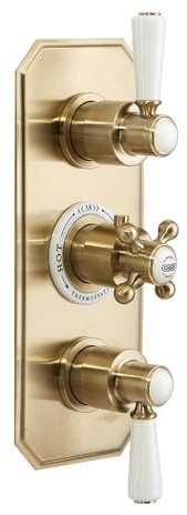 MILANO 3 Outlet Concealed Diverter Thermostatic Mixer Shower Valve Brass