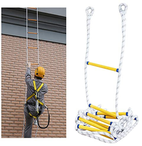 PNAJFUEL Strickleiter, Sicherheitsleiter, Strickleiter-Feuerleiter Für Kinder Und Erwachsene, Notfall-Feuerleiter, Wiederverwendbare Rettungsleiter,/20M