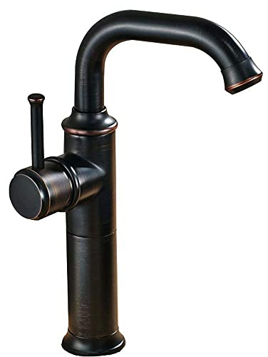 AITEKODVG Grifo Mezclador Grifo para Lavabo? Junta única Todo Bronce Grifo de Agua mezclada Plomería Asiento Espesar Material Grifo de Agua Grifos para Lavabo de la casa Club del Hotel (Size : 29Cm)