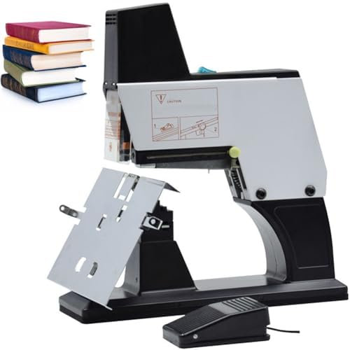 Agrafeuse rapide automatique robuste, agrafeuse électrique à selle avec pédale, 1 à 9 niveaux de réglage, profondeur de reliure 100 mm, machine à relier les livres pour les bureaux, les écoles et les