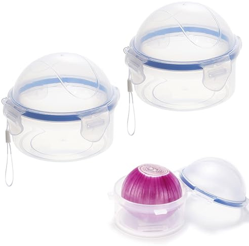 Ulawellor Contenedor de Alimentos Transparente de PP 2 Piezas | 4 Hebillas de Bloqueo, Anillo de Sellado, Hermético, Sin BPA, Apto para Lavavajillas, para Frutas Verduras Snacks