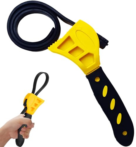 FYKZQWDS 1 PCS 600mm Strap Pipe Wrench, Adjustable, Strap Wrench for Pipes, Plumbing, Oil Filter, Shower Head, Water Filter, Mechanics, Plumbers DIY