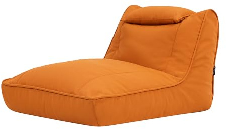 Icon Nova Outdoor Sitzsack Sessel für Erwachsene, Orange, Olefin Stoff für Drinnen und Draußen, Riesen Sitzsack mit Füllung, Bequemer Sessel, Garten, Terrasse, Lounge, Wohnzimmer
