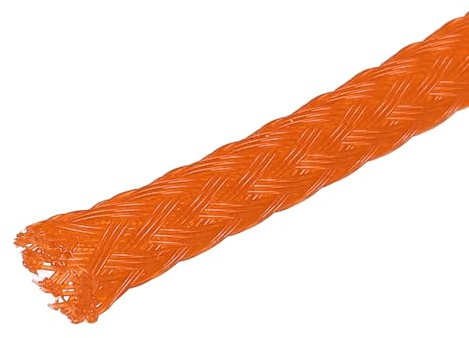 sourcing map Expandable Sleeving, 1/8-inch 100ft Cable Sleeve, Orange