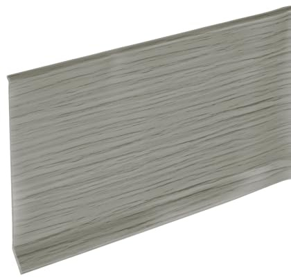 sourcing map 40ft x 4 Baseboard Trim Peel and Stick Flexible Molding Trims, Self Adhesive PVC Wall Base Cove Base Baseboards for Walls Corner, Grey Wood Grain