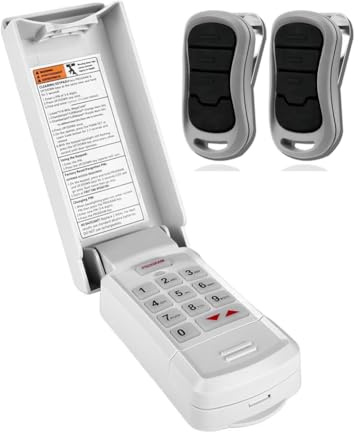 Agwuoetr Tastiera -R per L'Apertura Della Porta del Garage e Confezione da 2 Telecomandi G3T-R A 3 Pulsanti, per La Tecnologia Genie Intellicode e L'Apriporta Dall'Alto
