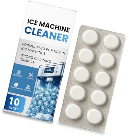 HINAYOSAN 10 compresse per la pulizia della macchina del ghiaccio formule ad azione rapida rimuove l'accumulo ostinato e l'odore per la pulizia della macchina compresse decalcificanti per macchina