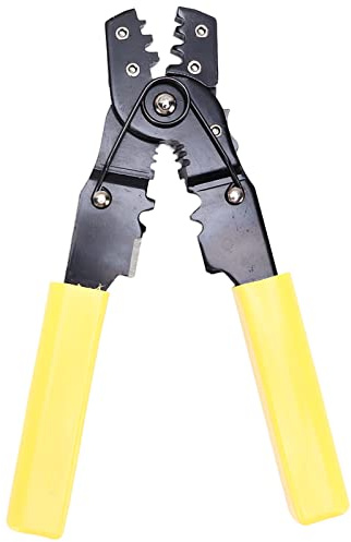 HELEVIA Pinza Spelafili 3 in 1, Pinza per Elettricisti, Pinza per Cavi Manuale in PVC in Acciaio Ad Alto Tenore di Carbonio con Impugnatura Ergonomica, Facile Usare per Crimpare