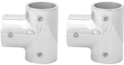 2 piezas Racor de Tubería en T de 3 Vías, Conector en Tee de Acero Inoxidable 316 de 90 Grados, Adaptador Angular de 25 mm 1 Pulgada con Acabado Pulido Espejo para Fontanería e Ind