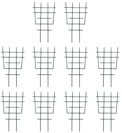 Lot de 10 petits supports réglables en acier inoxydable pour en pot et de jardin - Pour lierre, clématite, lierre, monstera