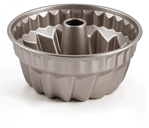 DBAILY Gugelhupfform, Gugelhupf bakform, Ø 17,8 cm non-stick – solid av kolstål, mycket slitstark, dubbelt non-stick skikt