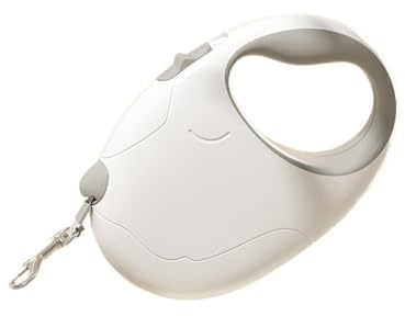 1 Stück 3M/5M einziehbare Nylon-Hunde- und Katzenleine(White,5 M)