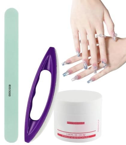 Pulidor y abrillantador de uñas Kit de Accesorios para Herramientas de | Bloque Pulidor para Uñas Naturales Para en Salones de Belleza, Hogar, Mujeres, Principiantes, Manicura, y Cuidado de