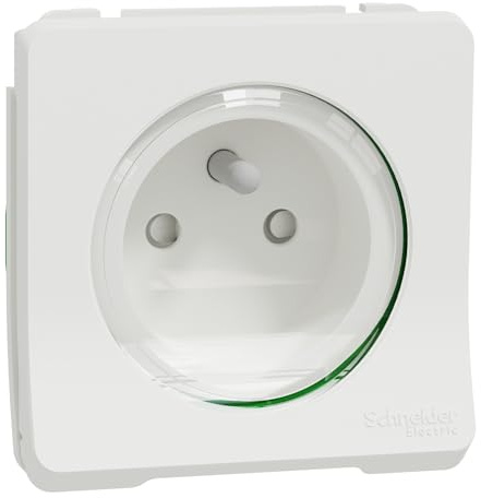 Schneider Electric - Mureva Styl - Prise courant 2P+T - composable - IP55 IK08 - connex auto - blanc - MUR39133