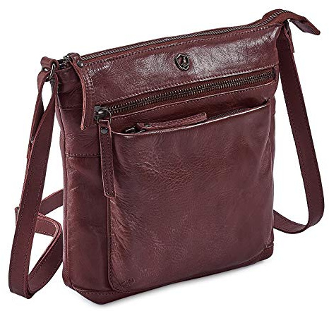 Cochoa Frauen Damen Vintage Echtes Leder Kleine Umhängetasche Ledertasche Handtasche