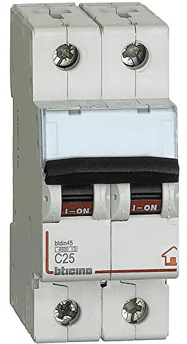 Bticino Interruttore magnetotermico 2P 25A FC820C25 4500 Btdin45