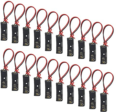 WMYCONGCONG 20 Stück A23 Batteriehalter 23 A 12 V Batteriehalter mit Drahtleitungen, 1 x 23 A Batteriegehäuse