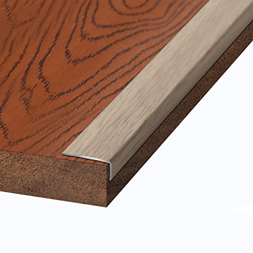 DAKAJA Übergangsprofil Home-Office-Treppenkantenkante, Eckkantenschutz Korn, L-förmige Innennasen-Übergangsleiste, für Treppenstufen aus Fliesen-Hartholz (Color : Style4)