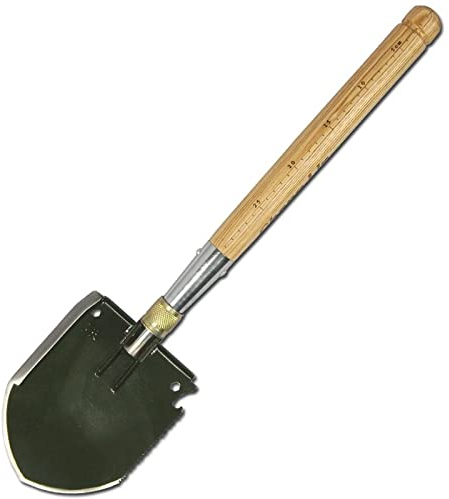 SUICRA Schaufel Schaufel Gartenspaten Shovel Tactical Folding Shovel Wood Handle Multi Function Outdoor Camping Spade Survival Emergency Tools