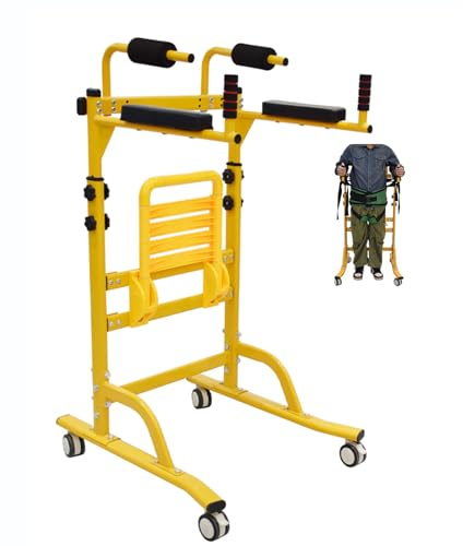 Joyfitness Stand-Up-Rollator, rollende Gehhilfe mit Sitz, aufrechter Gehhilfe, Armlehne, Gehhilfe mit Rückenlehne und gepolsterten Armlehnen für Senioren und Erwachsene