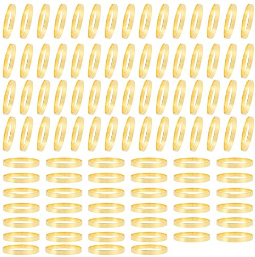 100 Stück Serviettenringe Gold, Elegante Metall Serviettenring Serviettenschnallen, Serviettenring Metall, Servietten Ringe für Hochzeit, Weihnachten, Familie Sammeln, Esstischdekoration