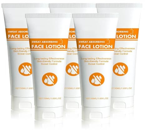 Anti Transpirant Visage, Lotion anti-transpirante pour le visage, Carpe Anti Transpirant Visage, Creme Anti TranspirantVisage, lotion pour le visage absorbant la transpiration 50ml (5PC)