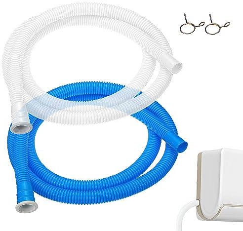 Air Conditioner Drain Pipe Air Conditioner Drain Hose 2PCS 16mm Universal 5.25ft Air Conditioner Drain Pipe with Clamp Washing Machine Drain Hose for Air Conditioner Washing Machine Accessories