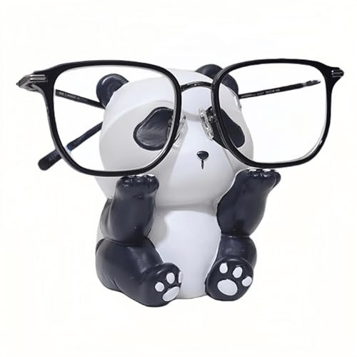 AMJDGEU glasögonram fint djur glasögonhållare för hemmakontor skrivbord dekoration present (panda)