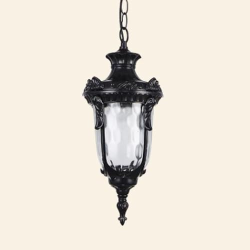 CHUNGYANG Suspension Extérieure, Lustre De Couloir De Balcon À Vis E27, Lampe Décorative De Pavillon Externe Rétro Européen, Luminaire Suspendu Au Plafond De Villa De Cour, pour Porche De Ferme