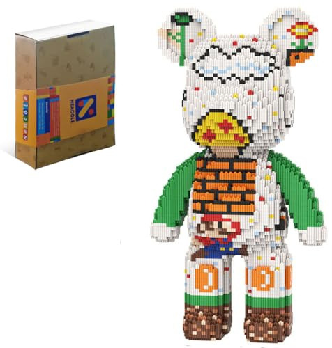 Neacole 7220 pezzi di mattoni da costruzione di orso, 43/46 cm, micro blocchi di costruzione a forma di animale 3D per adulti e bambini, decorazione per la casa e