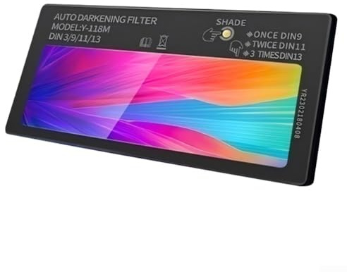 Snowchecking Solar Auto Darkening Schweißlinse, 3 Stufen, dimmbar, T-Grade LCD lichtempfindliche Linse (echte Farbe)