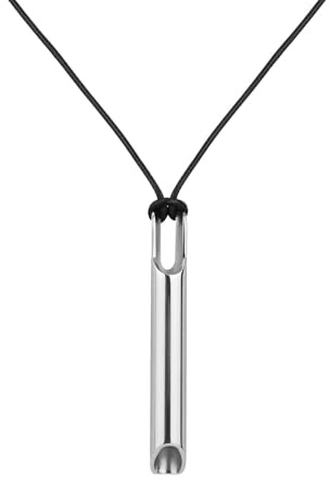 Mikovivi Collar de Respiración de Atención Plena, Collar Acero Titanio Ansiedad Respirar Plata Relajante Respiración Fácil Colgante para Mujeres Hombres (Estilo 3)